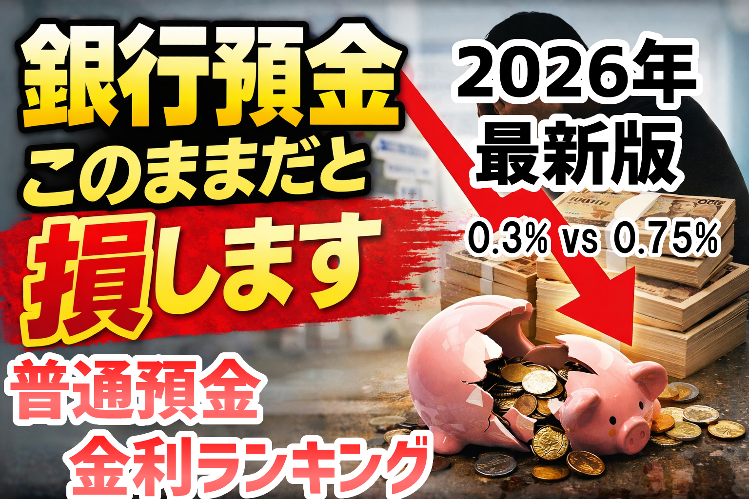 【2026年最新】日銀利上げで激変！普通預金金利ランキング｜メガバンクの2.5倍を狙え
